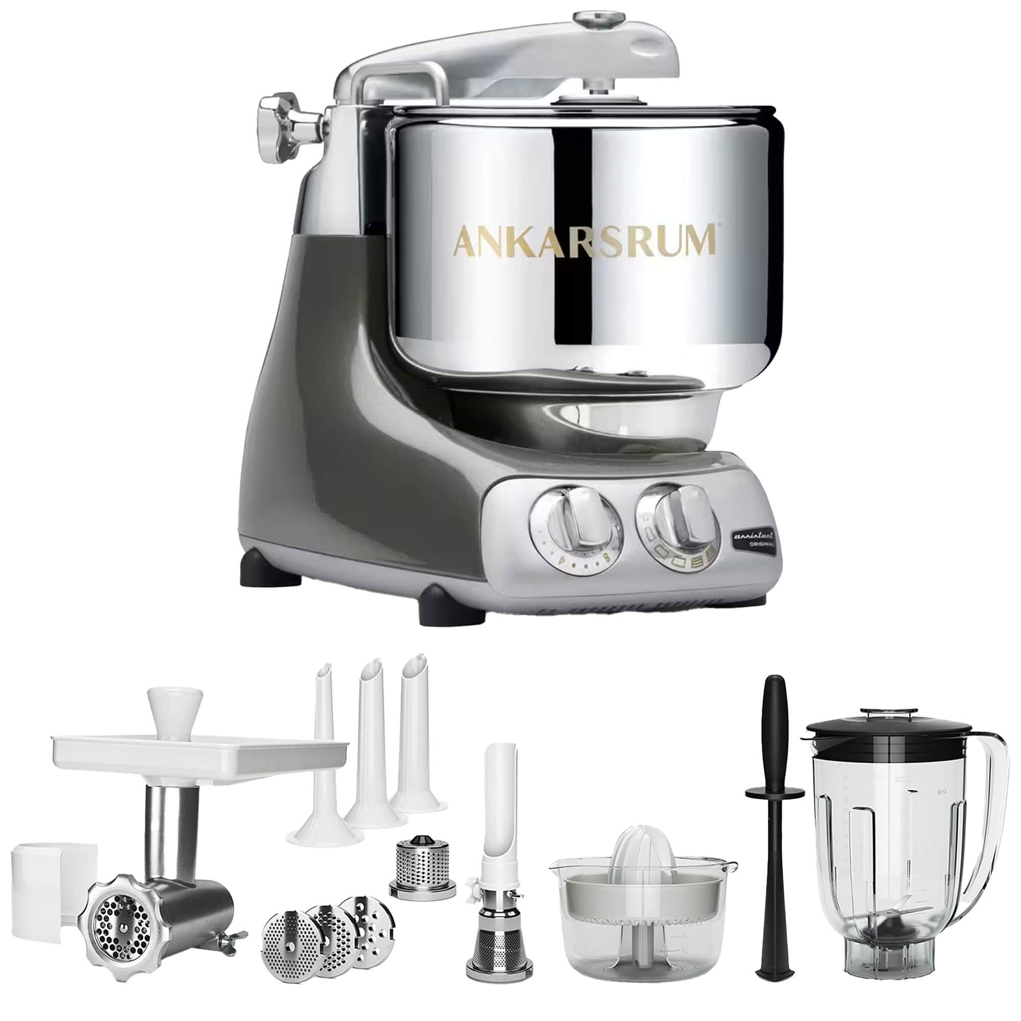 AKM 6230 köksmaskin + Deluxepaket, black chrome