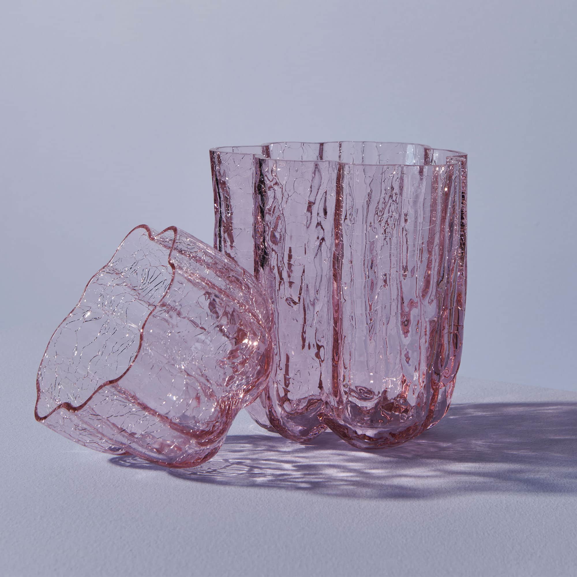 Crackle Vas 12,1 cm, rosa
